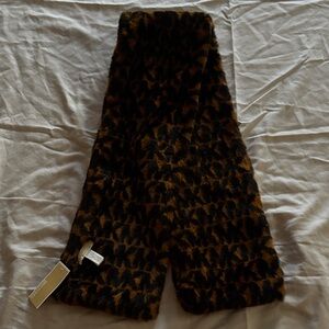 Michael Kors Animal Print Faux Fur Scarf